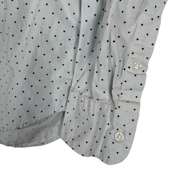J. Crew Men's Small Slim Fit Flex Washed Polka Dot Long Sleeve Button Up Shirt - Picture 2 of 5